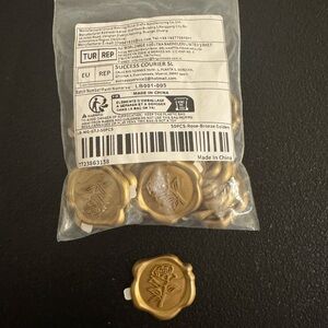 Gold Rose Wax Seals - Pack of Decorative Seals